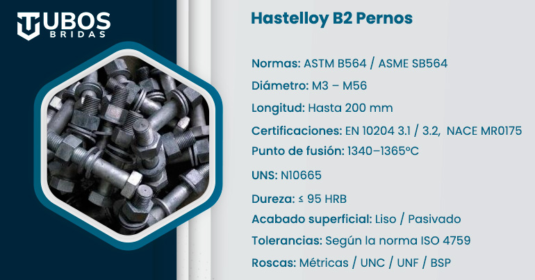 Hastelloy B2 Pernos