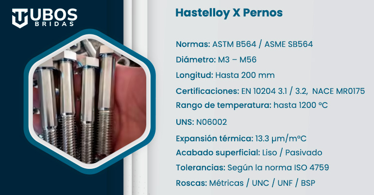 Hastelloy X Pernos