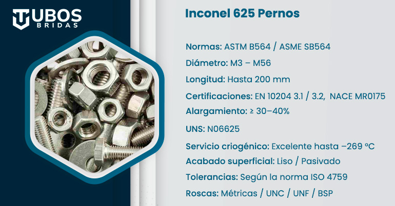 Inconel 625 Pernos