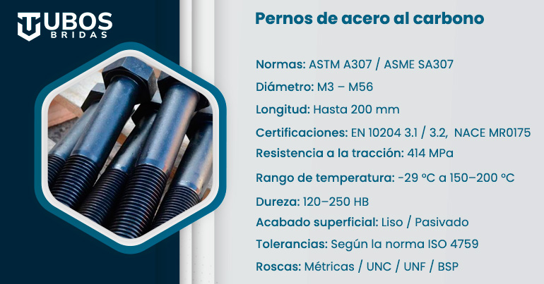pernos de acero al carbono
